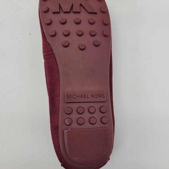 Michael Kors Shoes Women 6.5 Daisy Mocs Suede Maroon - Picture 11 of 15
